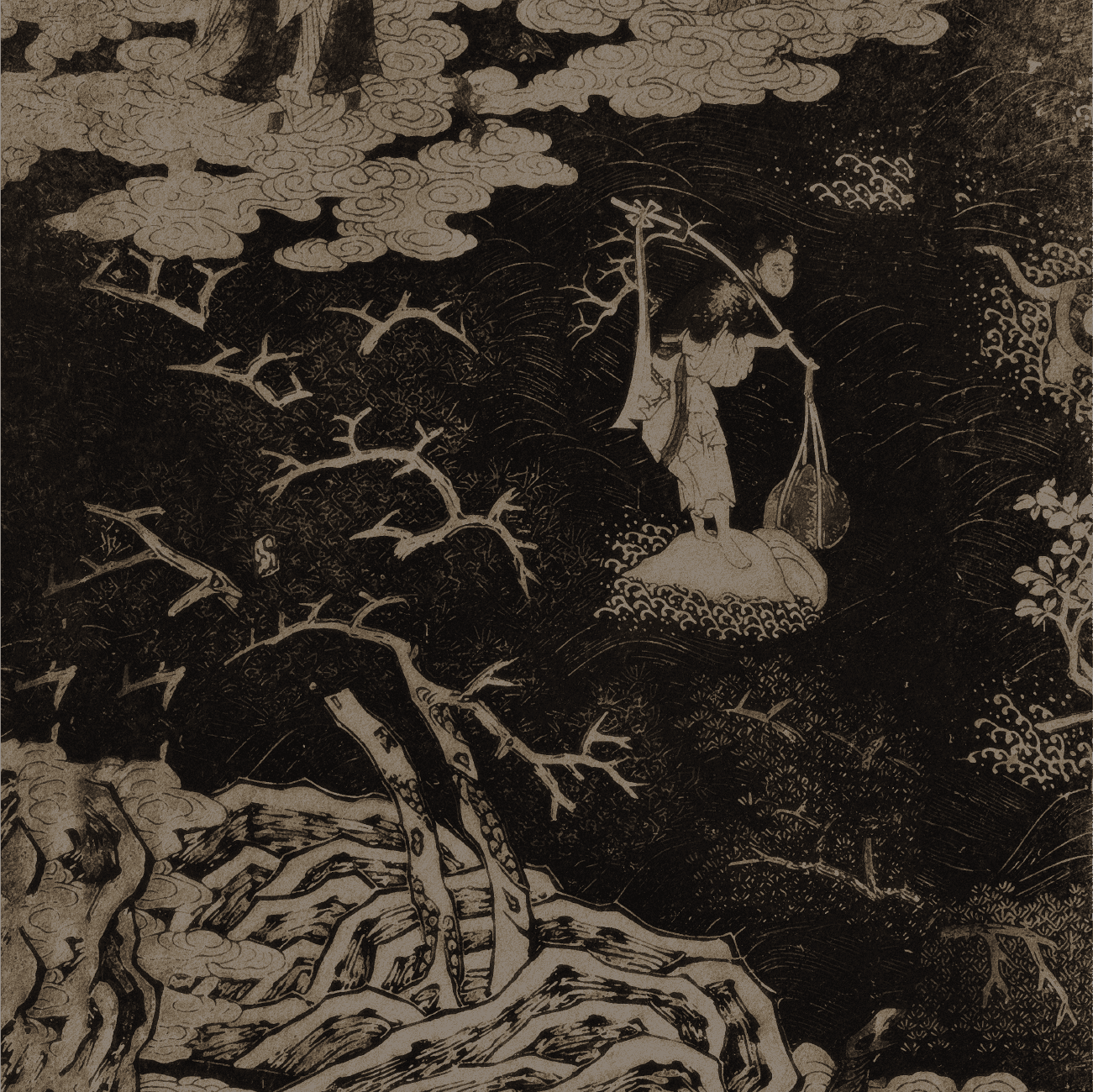 Plated Asian cuisine with garnish